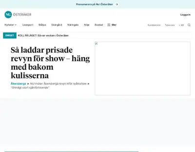 Nuiosteraker.se startsida 2024