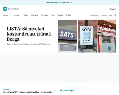 Nuiosteraker.se startsida 2025