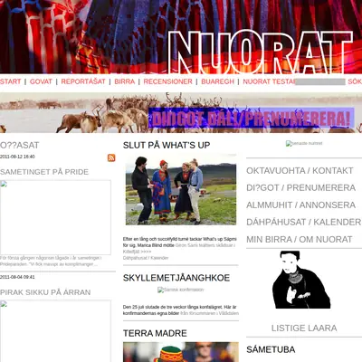 Nuorat startsida 2011