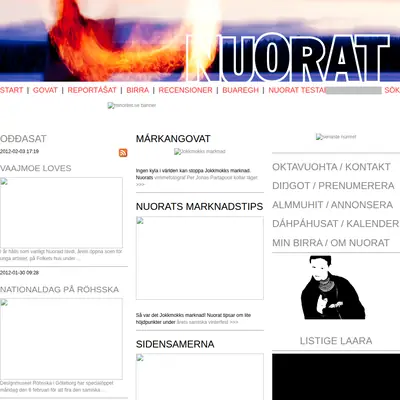 Nuorat startsida 2012
