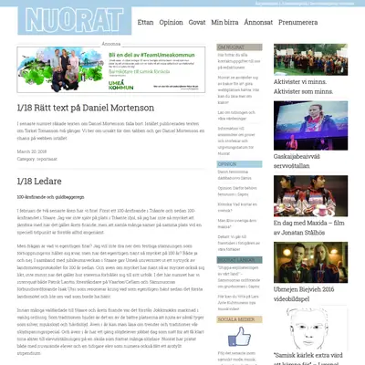 Nuorat startsida 2018