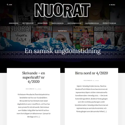 Nuorat startsida 2021