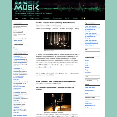 Nutida Musik startsida 2012