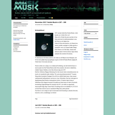 Nutida Musik startsida 2018