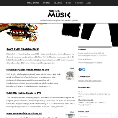 Nutida Musik startsida 2019