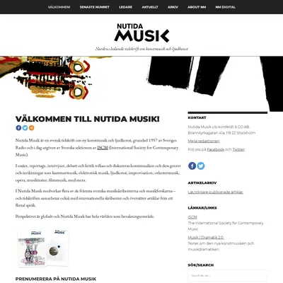 Nutida Musik startsida 2021