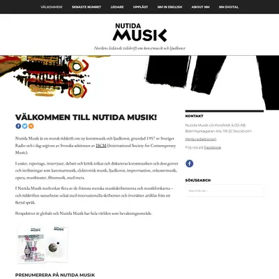 Nutida Musik startsida 2025