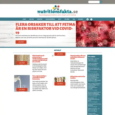 www.nutritionsfakta.se startsida 2020