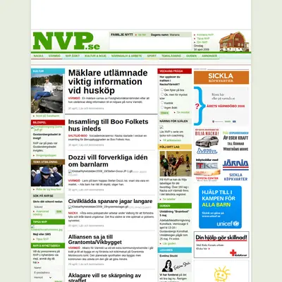nvp.se startsida 2008