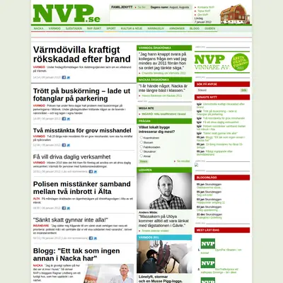 nvp.se startsida 2012