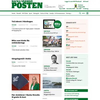 nvp.se startsida 2019