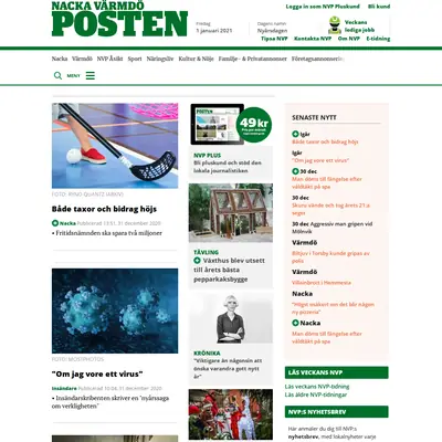 nvp.se startsida 2021