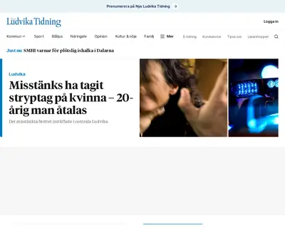 Nya Ludvika Tidning startsida 2023