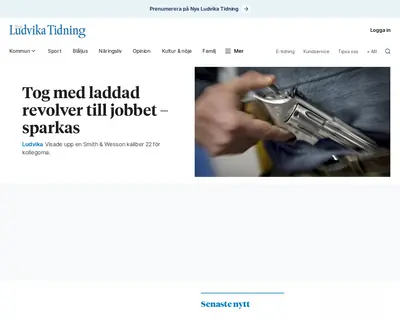 Nya Ludvika Tidning startsida 2024