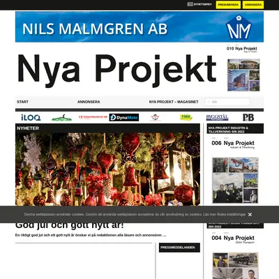 www.nyaprojekt.se startsida 2023