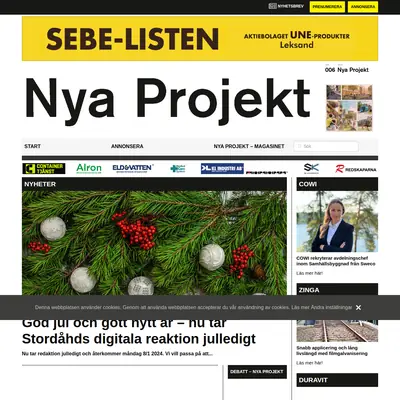 www.nyaprojekt.se startsida 2024
