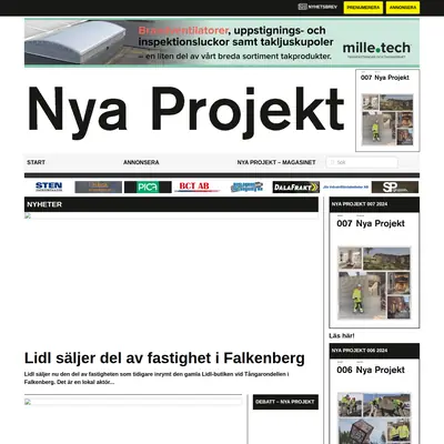 www.nyaprojekt.se startsida 2025