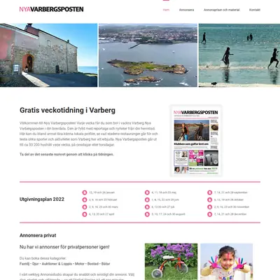 Nya Varbergsposten startsida 2023