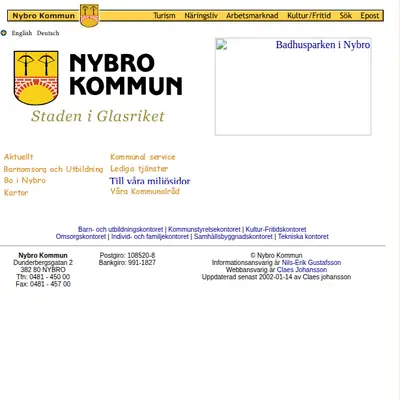 Mera Nybro startsida 2002