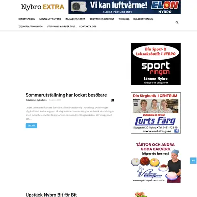Nybro-Extra startsida 2020
