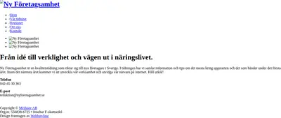 Nyföretagsamhet startsida 2012