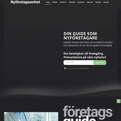 Nyföretagsamhet startsida 2025