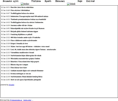 www.nyheter24.se startsida 2007