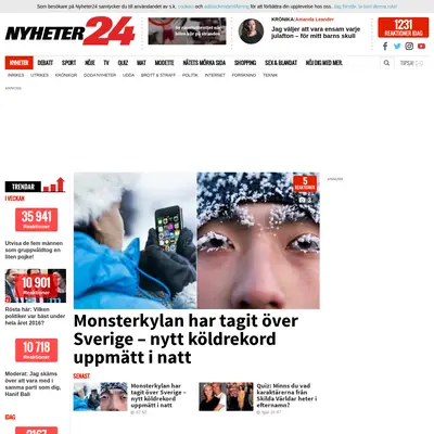 www.nyheter24.se startsida 2017