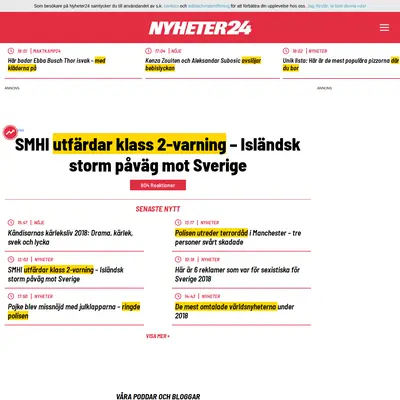 www.nyheter24.se startsida 2019