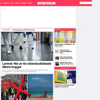 www.nyheter24.se startsida 2025