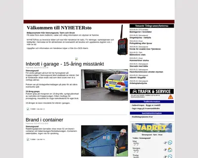NYHETERsto.se startsida 2010
