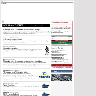 NYHETERsto.se startsida 2014