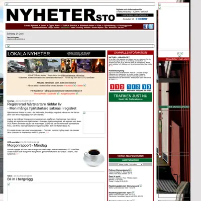 NYHETERsto.se startsida 2016