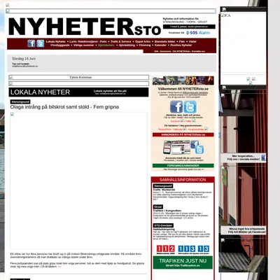 NYHETERsto.se startsida 2017