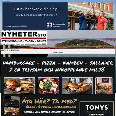 NYHETERsto.se startsida 2022