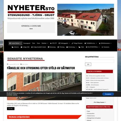 NYHETERsto.se startsida 2023