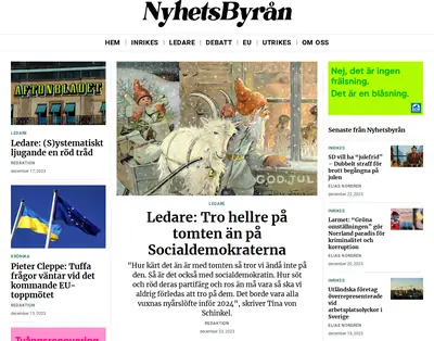 NB Nyhetsbyrån startsida 2024