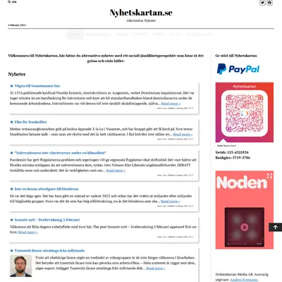 nyhetskartan.se startsida 2022