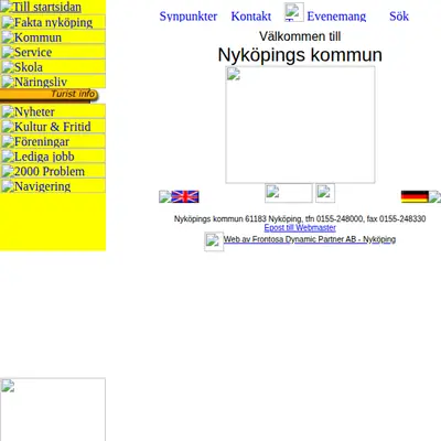 Nyköpings Tidning startsida 2000