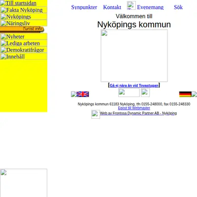 Nyköpings Tidning startsida 2001
