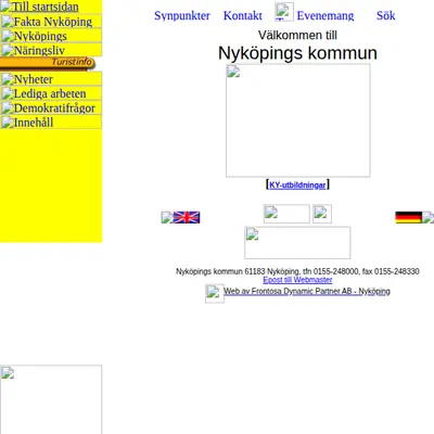 Nyköpings Tidning startsida 2002