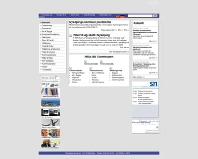 Nyköpings Tidning startsida 2005