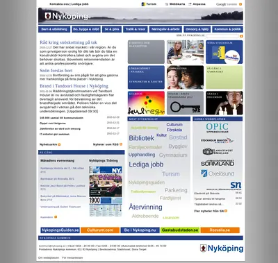 Nyköpings Tidning startsida 2011