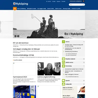 Nyköpings Tidning startsida 2015