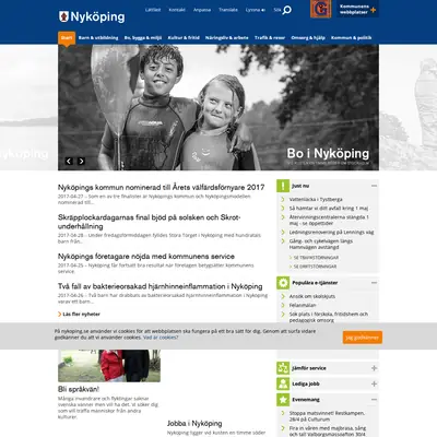 Nyköpings Tidning startsida 2017