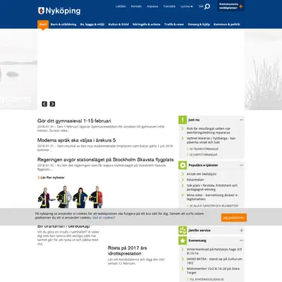Nyköpings Tidning startsida 2018