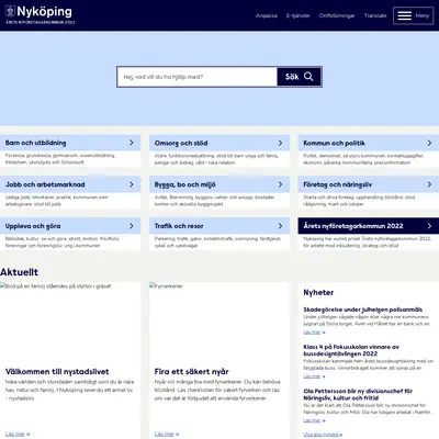 Nyköpings Tidning startsida 2023