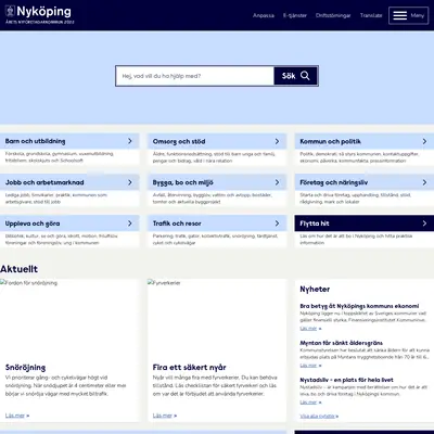 Nyköpings Tidning startsida 2024