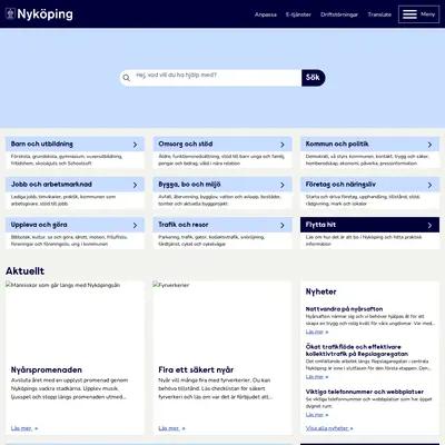 Nyköpings Tidning startsida 2026