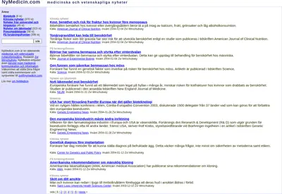 nymedicin.se startsida 2004
